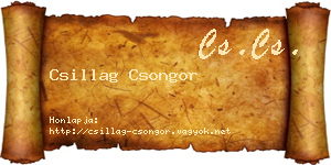 Csillag Csongor névjegykártya