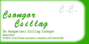 csongor csillag business card